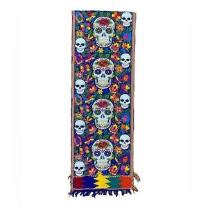 Skull Embroidered Table Runner